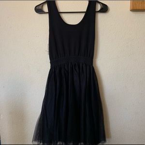 Black skater style dress.
